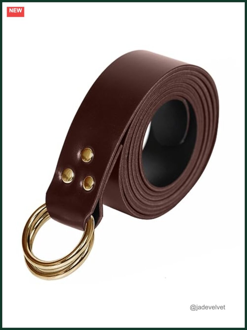 Faux Leather Medieval Renaissance Double O Ring Belt Reenactment Cosplay